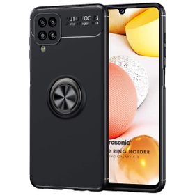 Microsonic Samsung Galaxy A12 Kickstand Ring Holder Siyah Kılıf