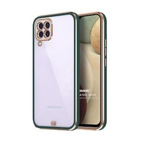 Microsonic Samsung Galaxy A12 Laser Plated Soft Koyu Yeşil Kılıf