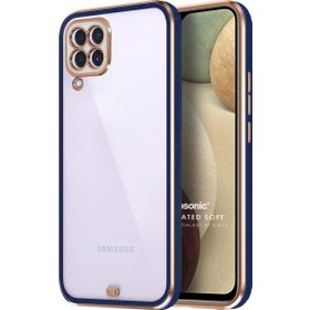 Microsonic Samsung Galaxy A12 Laser Plated Soft Lacivert Kılıf