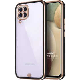 Microsonic Samsung Galaxy A12 Laser Plated Soft Siyah Kılıf