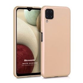 Microsonic Samsung Galaxy A12 Matte Silicone Gold Kılıf