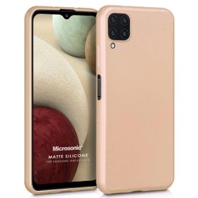 Microsonic Samsung Galaxy A12 Matte Silicone Gold Kılıf