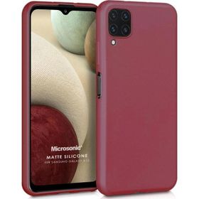 Microsonic Samsung Galaxy A12 Matte Silicone Mor Kılıf