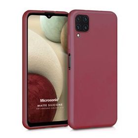 Microsonic Samsung Galaxy A12 Matte Silicone Mor Kılıf