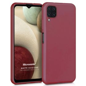 Microsonic Samsung Galaxy A12 Matte Silicone Mor Kılıf