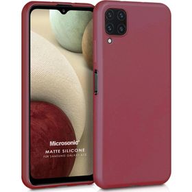 Microsonic Samsung Galaxy A12 Matte Silicone Mor Kılıf