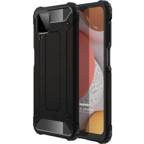 Microsonic Samsung Galaxy A12 Rugged Armor Siyah Kılıf