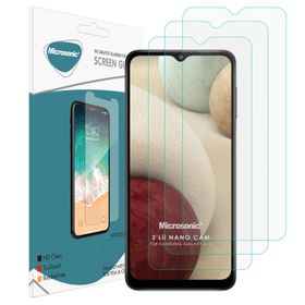 Microsonic Samsung Galaxy A12 Screen Protector Nano Glass 3 Adet Cam Ekran Koruyucu