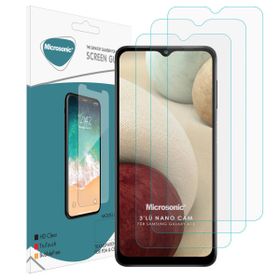 Microsonic Samsung Galaxy A12 Screen Protector Nano Glass 3 Adet Cam Ekran Koruyucu