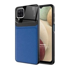 Microsonic Samsung Galaxy A12 Uniq Leather Lacivert Kılıf