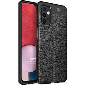 Microsonic Samsung Galaxy A13 4G Deri Dokulu Silikon Cep Telefonu Kılıfı
