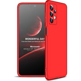 Microsonic Samsung Galaxy A13 4G Double Dip 360 Protective Kırmızı Kılıf
