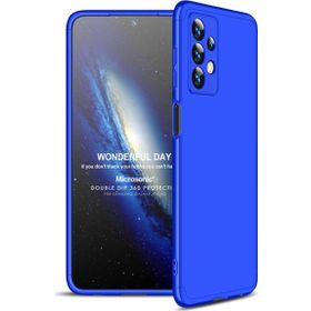 Microsonic Samsung Galaxy A13 4G Double Dip 360 Protective Mavi Kılıf