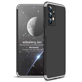 Microsonic Samsung Galaxy A13 4G Double Dip 360 Protective Siyah Gri Kılıf