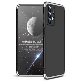 Microsonic Samsung Galaxy A13 4G Double Dip 360 Protective Siyah Gri Kılıf