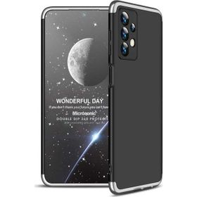 Microsonic Samsung Galaxy A13 4G Double Dip 360 Protective Siyah Gri Kılıf