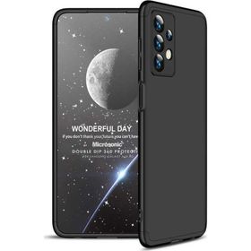 Microsonic Samsung Galaxy A13 4G Double Dip 360 Protective Siyah Kılıf
