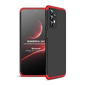 Microsonic Samsung Galaxy A13 4G Double Dip 360 Protective Siyah Kırmızı Kılıf