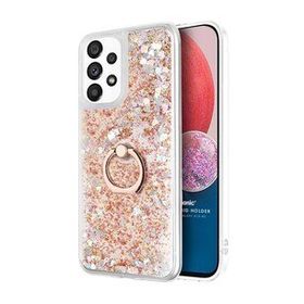 Microsonic Samsung Galaxy A13 4G Glitter Liquid Holder Gold Cep Telefonu Kılıfı
