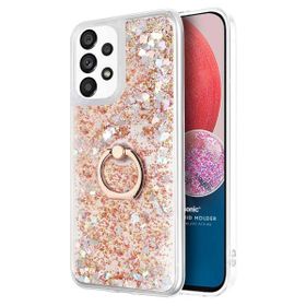 Microsonic Samsung Galaxy A13 4G Glitter Liquid Holder Gold Cep Telefonu Kılıfı
