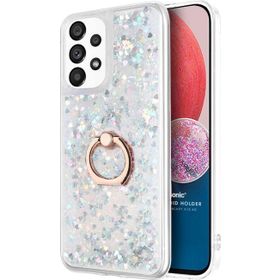 Microsonic Samsung Galaxy A13 4G Glitter Liquid Holder Gümüş Kılıf
