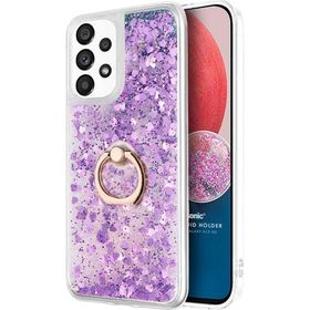 Microsonic Samsung Galaxy A13 4G Glitter Liquid Holder Mor Cep Telefonu Kılıfı