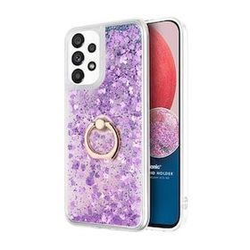Microsonic Samsung Galaxy A13 4G Glitter Liquid Holder Mor Cep Telefonu Kılıfı