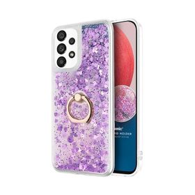 Microsonic Samsung Galaxy A13 4G Glitter Liquid Holder Mor Cep Telefonu Kılıfı