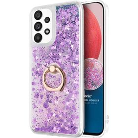 Microsonic Samsung Galaxy A13 4G Glitter Liquid Holder Mor Cep Telefonu Kılıfı