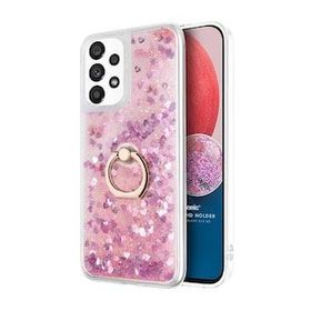 Microsonic Samsung Galaxy A13 4G Glitter Liquid Holder Pembe Kılıf