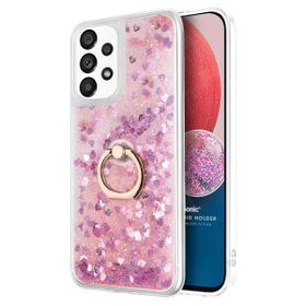 Microsonic Samsung Galaxy A13 4G Glitter Liquid Holder Pembe Kılıf