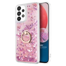 Microsonic Samsung Galaxy A13 4G Glitter Liquid Holder Pembe Kılıf