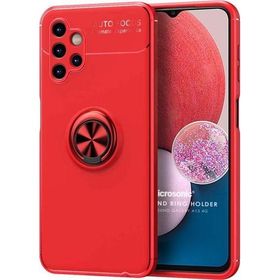 Microsonic Samsung Galaxy A13 4G Kickstand Ring Holder Kırmızı Kılıf