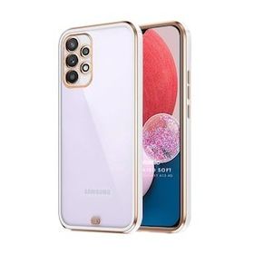 Microsonic Samsung Galaxy A13 4G Laser Plated Soft Beyaz Kılıf