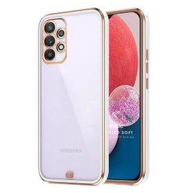 Microsonic Samsung Galaxy A13 4G Laser Plated Soft Beyaz Kılıf