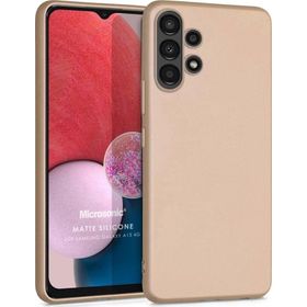 Microsonic Samsung Galaxy A13 4G Matte Silicone Gold Kılıf