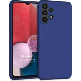 Microsonic Samsung Galaxy A13 4G Matte Silicone Lacivert Kılıf