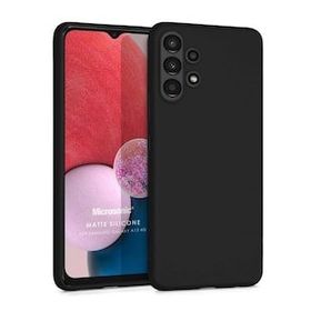 Microsonic Samsung Galaxy A13 4G Matte Silicone Siyah Kılıf