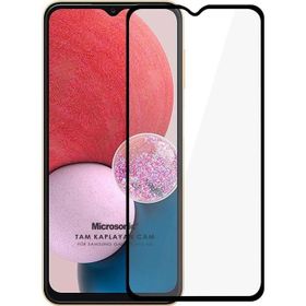 Microsonic Samsung Galaxy A13 4G Tam Kaplayan Temperli Siyah Cam Ekran Koruyucu