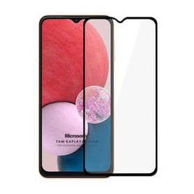 Microsonic Samsung Galaxy A13 4G Tam Kaplayan Temperli Siyah Cam Ekran Koruyucu