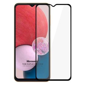 Microsonic Samsung Galaxy A13 4G Tam Kaplayan Temperli Siyah Cam Ekran Koruyucu