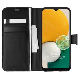 Microsonic Samsung Galaxy A13 5G Delux Leather Wallet Siyah Kılıf