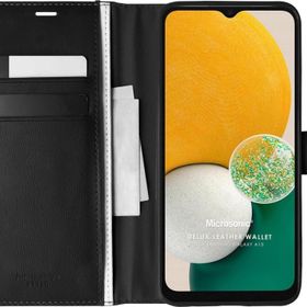 Microsonic Samsung Galaxy A13 5G Delux Leather Wallet Siyah Kılıf