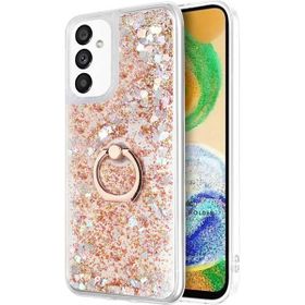 Microsonic Samsung Galaxy A13 5G Glitter Liquid Holder Gold Kılıf