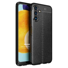 Microsonic Samsung Galaxy A13 Deri Dokulu Silikon Siyah Kılıf