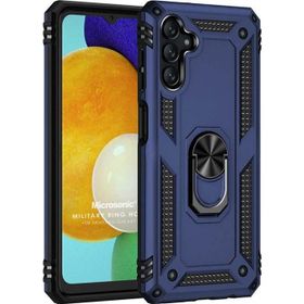 Microsonic Samsung Galaxy A13 Military Ring Holder Lacivert Kılıf