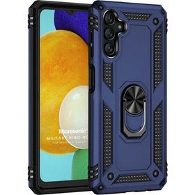 Microsonic Samsung Galaxy A13 Military Ring Holder Lacivert Kılıf