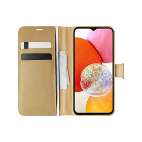 Microsonic Samsung Galaxy A14 Delux Leather Wallet Cep Telefonu Kılıfı