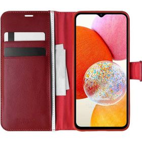 Microsonic Samsung Galaxy A14 Delux Leather Wallet Kırmızı Kılıf