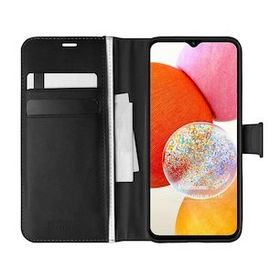 Microsonic Samsung Galaxy A14 Delux Leather Wallet Siyah Kılıf